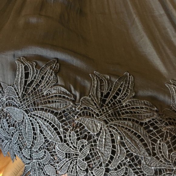 Off The Shoulder Black Tunic with Lace Bottom- NWT - Picture 4 of 4